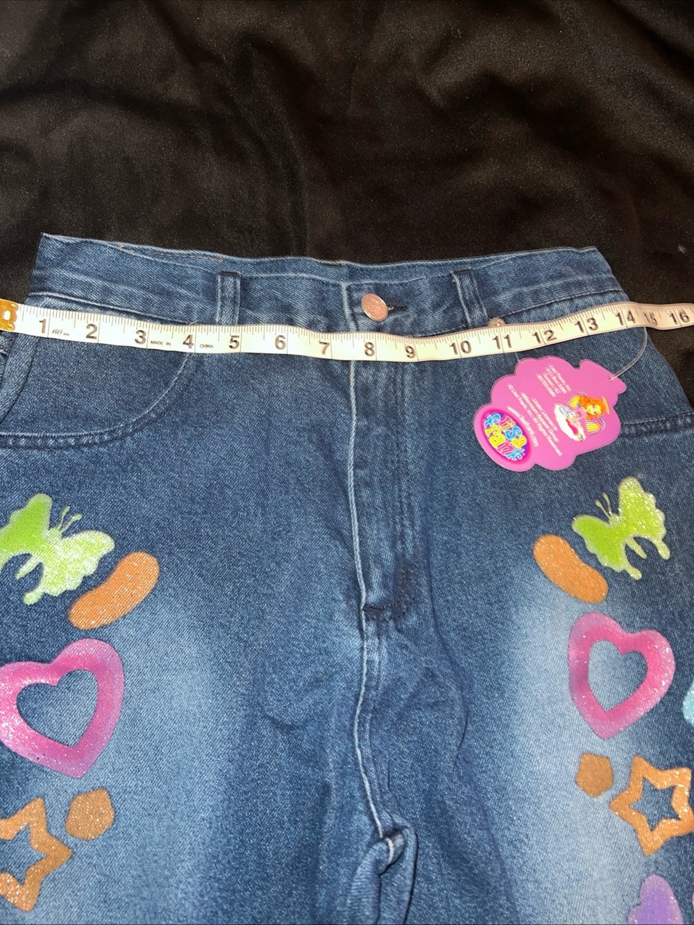 Girls sz 16 nwt Lisa Frank straight leg jeans - Picture 10 of 11
